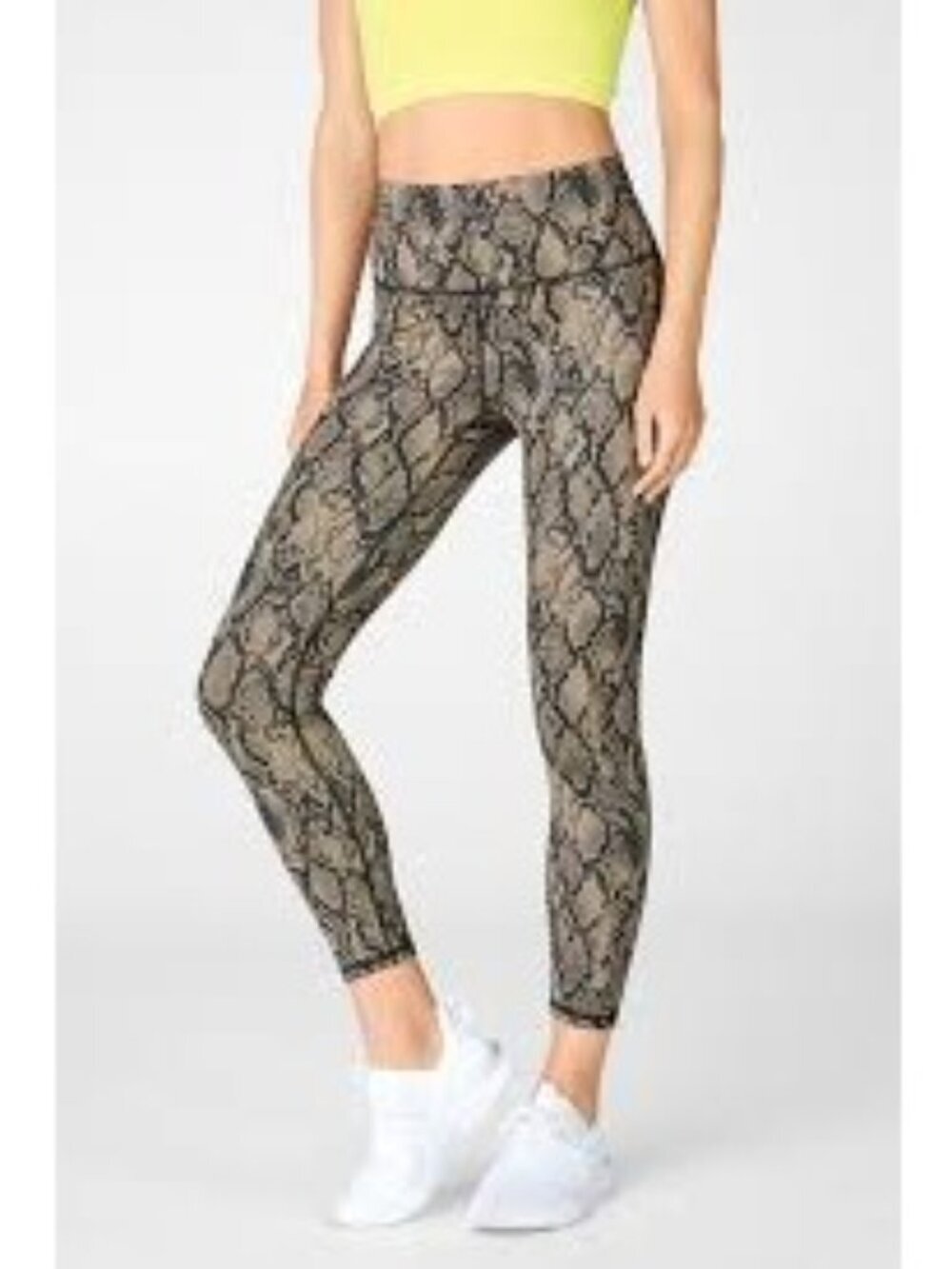 Fabletics Define PowerHold High-Waisted 7/8 Snakeskin  Leggings Women Size XXL